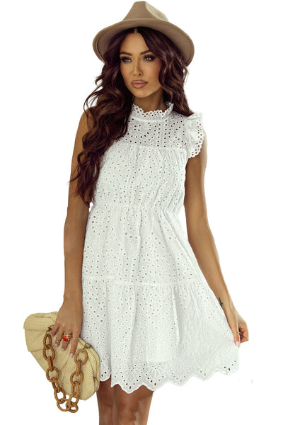 Women's Sleeveless Cotton Linen Midi Dress for Women