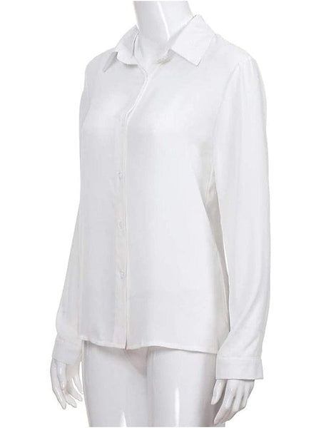 Elegant Women's Business Blouse Shirt in Blue, Yellow, and Gray