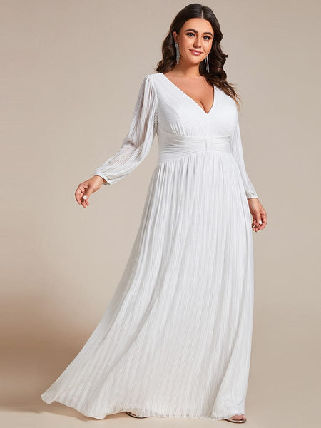 Women's Midnight Black Metallic A-Line Gown with Lantern Sleeves