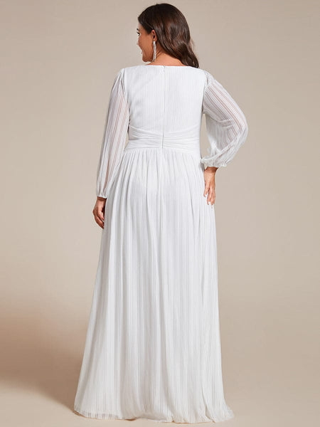 Women's Midnight Black Metallic A-Line Gown with Lantern Sleeves
