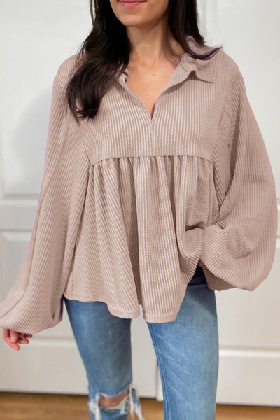 Women's Pastel Floral Print Babydoll Blouse - Flowy Short Sleeve Top for Effortless Casual Chic Style