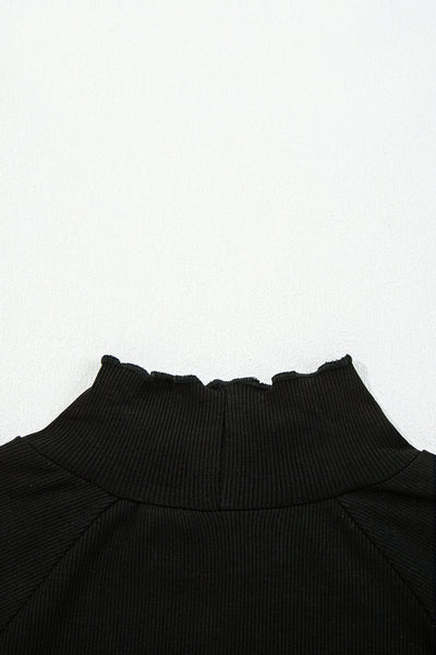 Women's Soft Cotton Ribbed Knit Long Sleeve Tee - Casual Stylish Top for Everyday Comfort and Versatile Looks