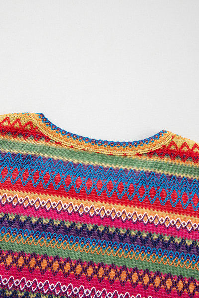 Sexy Rainbow Backless Deep V-Neck One-Piece Swimsuit
