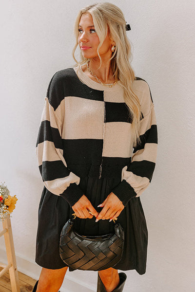 Cozy Knit Two-in-One Sweater Dress for Women - Stylish Layered Fall & Winter Fashion Essential in Versatile Colors