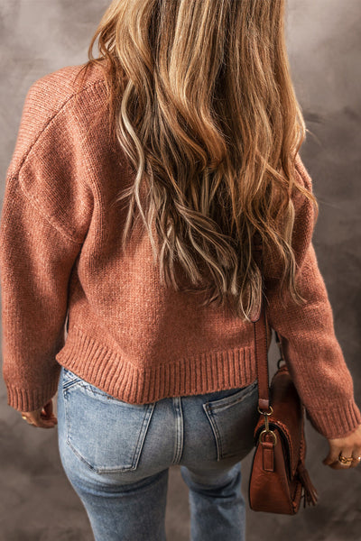Chic Women's Light Beige Cropped Cardigan with Drop Shoulders - Effortless Open Front Layer for Stylish Outfits