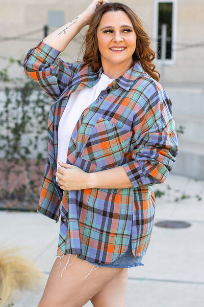 Stylish Plus Size Women's Plaid Shirt - Comfortable Casual Top for Effortless Everyday Style and Perfect Fit