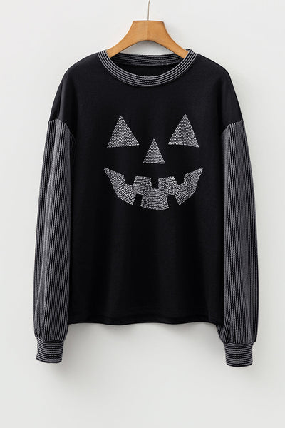 Women's Black Halloween Graphic Tee - Spooky Style, Casual Fit, Perfect for Parties and Trick-or-Treating