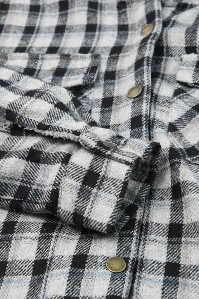 Cozy Oversized Women's Plaid Shacket Jacket - Trendy Checkered Outerwear for Stylish Fall Looks
