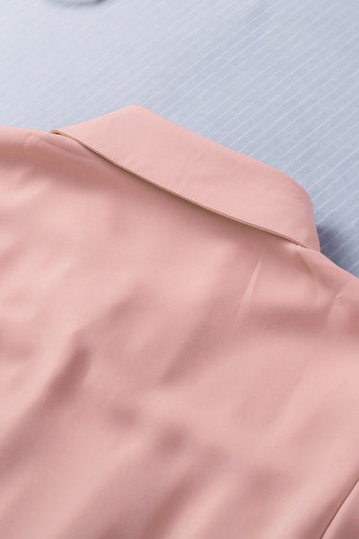 Women's Solid Long-sleeved Lapel Shirt in Blouses & Shirts