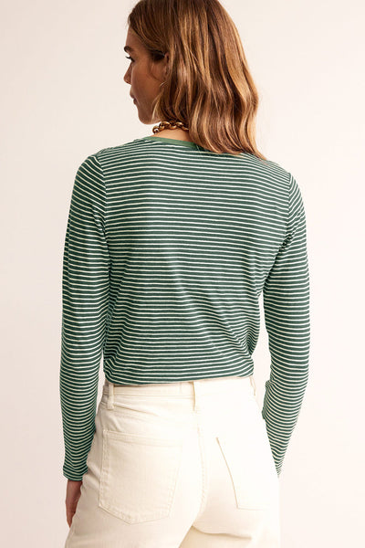 Casual Chic Women's Striped Long Sleeve Top in Lightweight Fabric - Ideal for Everyday Wear and Effortless Layering