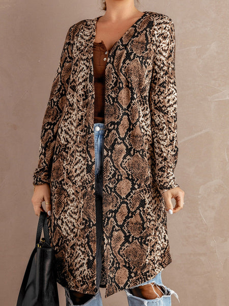 Women's Versatile Snakeskin Cardigan made for easy styling and wardrobe coordination, with premium-like structure and finish.
