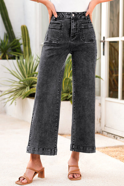 Classic Blue Women's Loose Fit Straight Leg Jeans - Comfortable Denim for Effortless Everyday Style and Versatile Looks