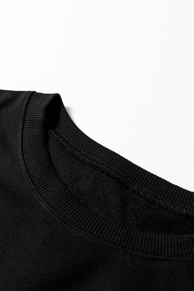 cozy women's black sweatshirt dress - long sleeve, relaxed fit for effortless casual style and everyday comfort with practical styling and dependable