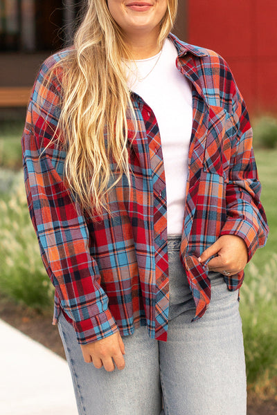 Stylish Plus Size Women's Checked Shirt Soft Cotton Casual Fit, Ideal for Everyday Comfort and Trendy Looks