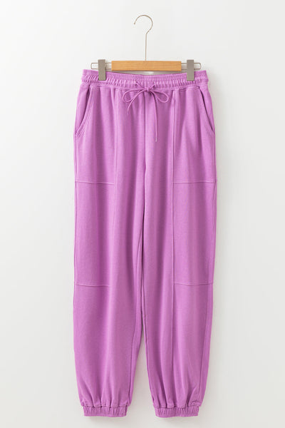 Women's Soft Cotton Casual Jogger Pants with Drawstring - Relaxed Fit for Everyday Comfort and Leisure Wear