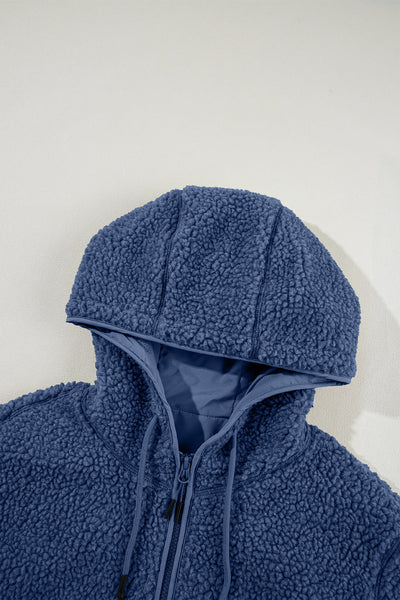 Cozy Fleece Zip-Up Hoodie Jacket for Women - Stylish Casual Layering for Everyday Comfort and Adventures
