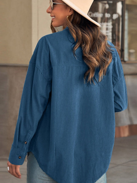 Women's Fashion Style Button Lantern Long Sleeve Blouse