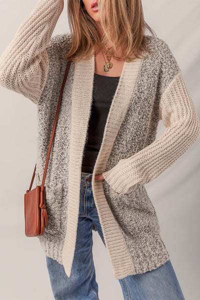 Stylish Women's Color Block Cardigan - Cozy Knit Layer for Fall, Ideal for Casual and Chic Everyday Looks