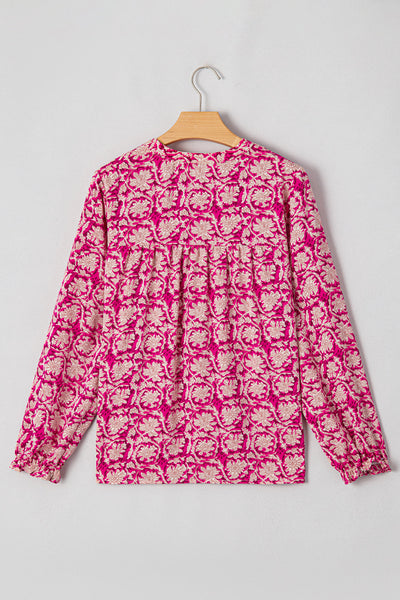 Women's Short Sleeve Floral Print Blouse - Trendy Casual Top with Flattering Fit for Spring and Summer Outfits