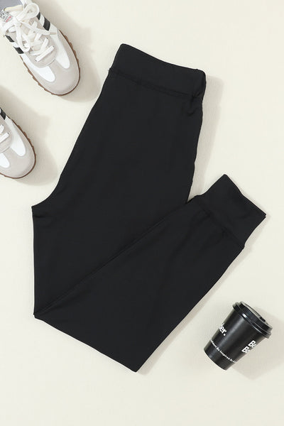 Stylish Women's Black Joggers with Pockets & Drawstring Waist for Ultimate Comfort in Casual Wear