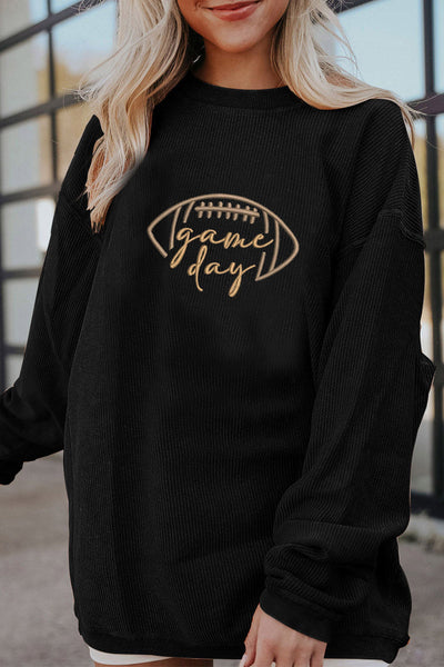 Women's Chic Women's Game Day Sweatshirt in Soft Cotton Blend, Relaxed Fit for Sporty Outings and Everyday Casual Style