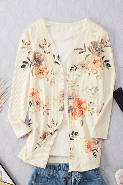 Stylish Batwing Sleeve Lightweight Printed Cardigan