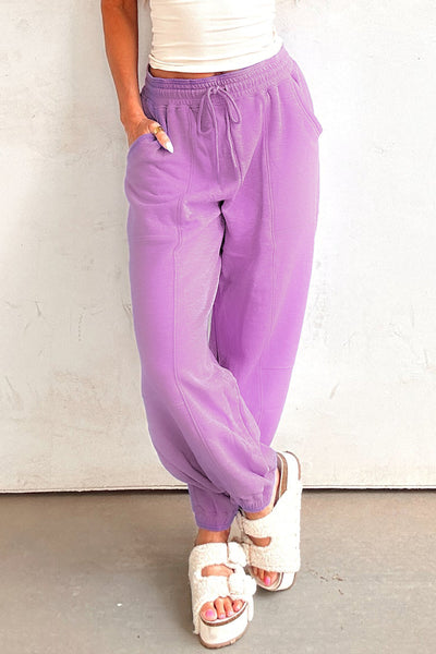 Women's Soft Cotton Casual Jogger Pants with Drawstring - Relaxed Fit for Everyday Comfort and Leisure Wear