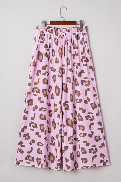 Women's Leopard Print Loose-Fit Trousers - Trendy Casual Pants for Effortless Chic Style and Comfort