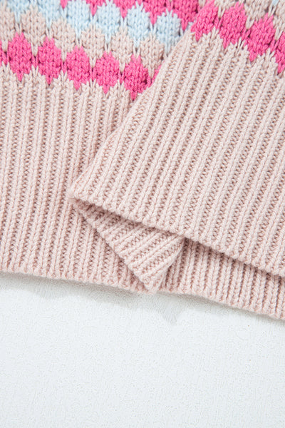 Cozy Women's Striped Knit Sweater in Trendy Fall Colors - Perfectly Fitted Casual Style for Ultimate Comfort