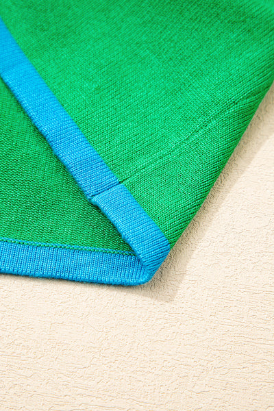 Women's Casual Green Short Sleeve Knit Sweater - Comfortable Everyday Top for Effortless Style