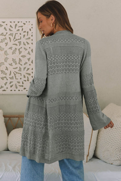 Fashion Long Sleeve Pocket Woolen Coat