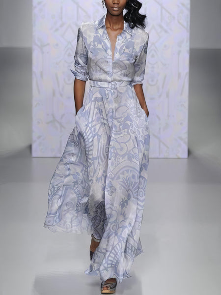 Women's Tropical Leaf Print Two-Piece Crop Top and Wide-Leg Pant Set