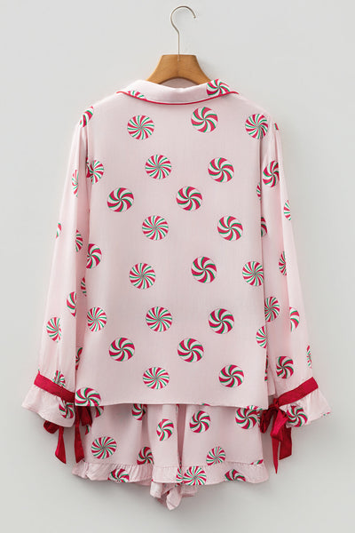 Cozy Women's Christmas Pajama Set - Festive Holiday Sleepwear, Soft Cotton, Relaxed Fit, Cute Red and Green Design