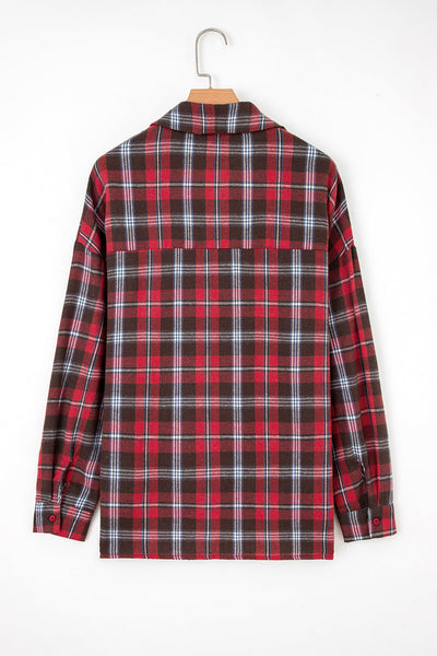 Stylish Women's Soft Cotton Plaid Blouse - Chic Casual Top for Work or Weekend, Comfortable Fit for Everyday Wear