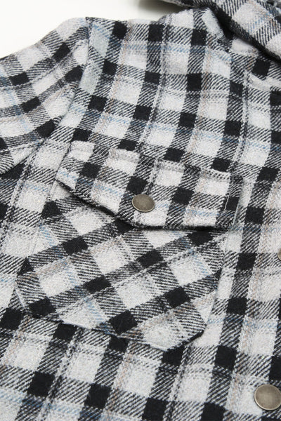 Cozy Oversized Women's Plaid Shacket Jacket - Trendy Checkered Outerwear for Stylish Fall Looks