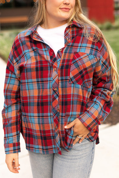 Stylish Plus Size Women's Checked Shirt Soft Cotton Casual Fit, Ideal for Everyday Comfort and Trendy Looks