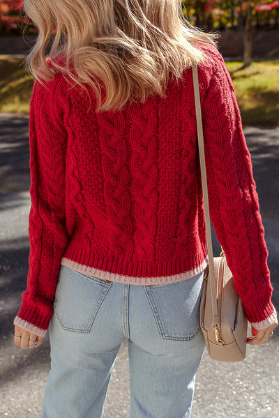 Cozy Knit Festive Cardigan for Women  Stylish Layering Piece for Holiday Gatherings and Winter Celebrations