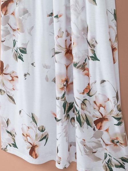 Women's Butterfly Print Chiffon Two-Piece Maxi Set