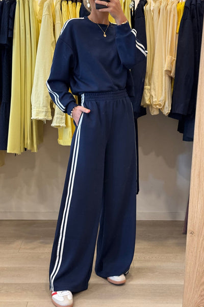 Chic Women's Cotton Blend Sweatshirt and Sweatpants Set - Cozy Casual Loungewear for Ultimate Comfort and Style