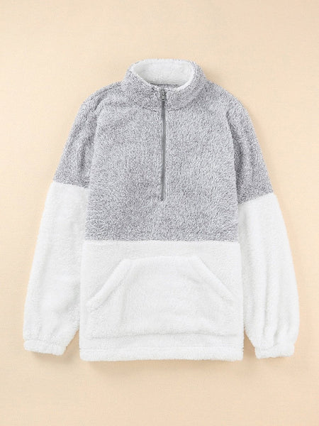 Stylish Graphic Letter Print Long Sleeve Curved Hem Button Hoodie