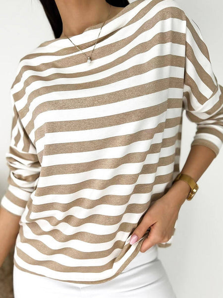 V-neck three-quarter sleeve buttoned drawstring loose T-shirt top