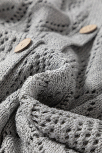 Chic Openwork Cardigan for Women - Lightweight Knit, Elegant Design, Perfect for Layering in Summer and Spring