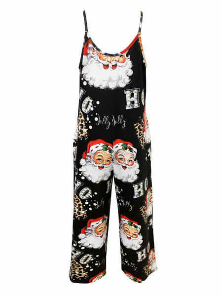 Women's Festive Season Santa V Neck Jumpsuit in Jumpsuits & Rompers
