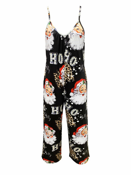 Women's Festive Season Santa V Neck Jumpsuit in Jumpsuits & Rompers
