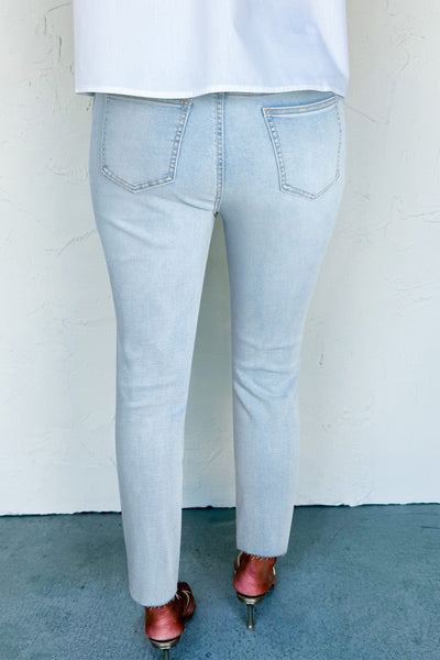 Classic Blue Distressed Skinny Jeans for Women - Trendy, Comfortable Everyday Style with a Flattering Fit
