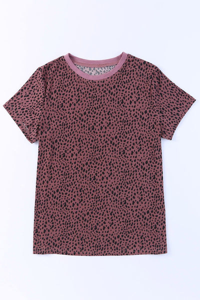 Polka Dot V-Neck Short Sleeve Tee