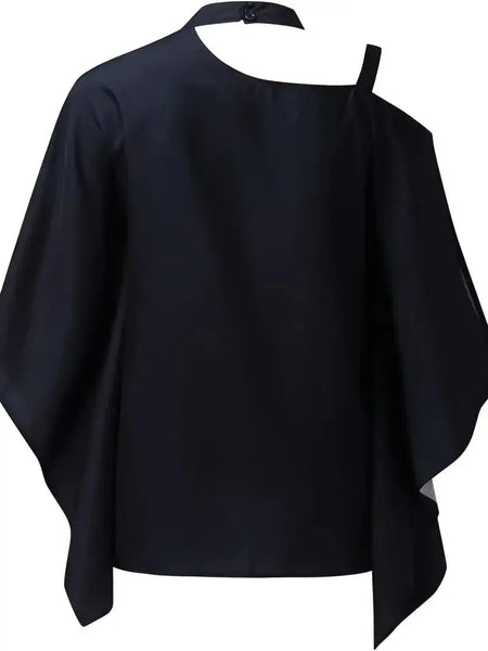 Women's Floral Print Halter Batwing Sleeve Women's Blouse for Summer