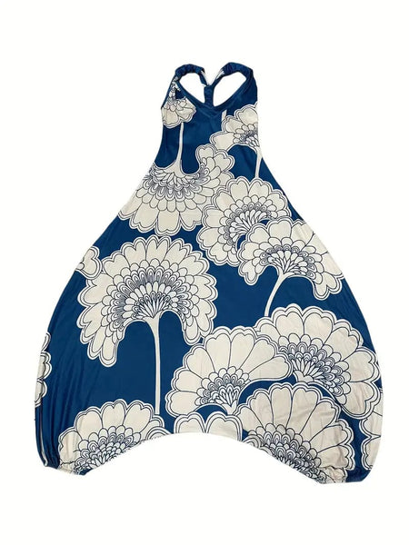 Floral V Neck Harem Jumpsuit for Women: Stylish and Comfortable Sleeveless One-Piece