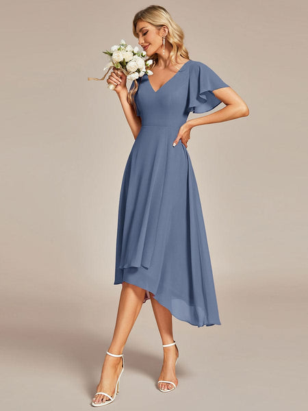 Dusty Rose Chiffon Midi Dress