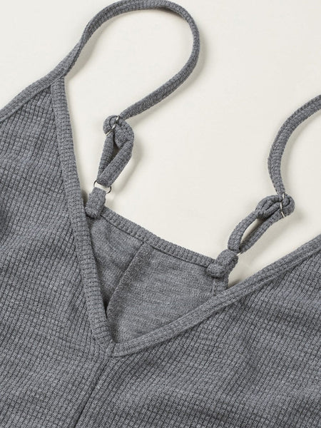 Elevate Your Street Style with Women's Sleeveless V-Neck Jumpsuit